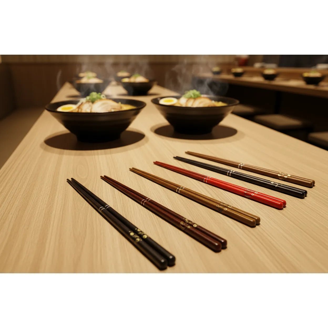 Baguettes en Bambou Personnalisables 🥢 | L'Accessoire Ultime K - Food & Ramen | Cadeau Unique & Branding Pro - Pikaonoodles4