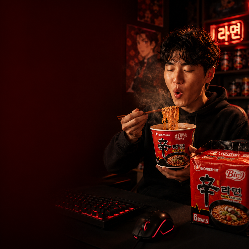 Nongshin Red Big Bowl : Le Ramyun Iconique de Corée (Pack de 6) – Prêt en 3 Min 🔥