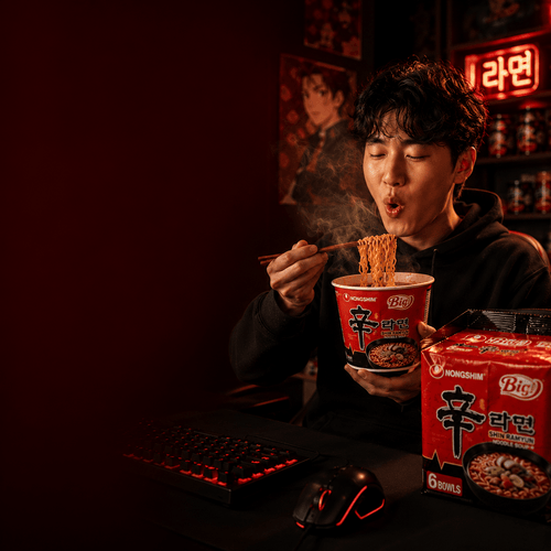 Nongshin Red Big Bowl : Le Ramyun Iconique de Corée (Pack de 6) – Prêt en 3 Min 🔥