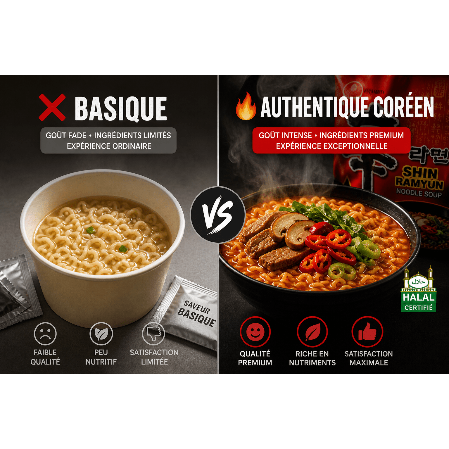 Nongshim Shin Ramyun 🟢 HALAL | Pack Éco 40 Sachets | Le Ramyun Coréen N°1 Authentique - PikaonoodlesNongshim Shin Ramyun 🟢 HALAL | Pack Éco 40 Sachets | Le Ramyun Coréen N°1 Authentique