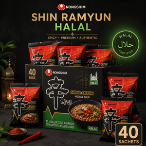 Nongshim Shin Ramyun 🟢 HALAL | Pack Éco 40 Sachets | Le Ramyun Coréen N°1 Authentique - PikaonoodlesNongshim Shin Ramyun 🟢 HALAL | Pack Éco 40 Sachets | Le Ramyun Coréen N°1 Authentique