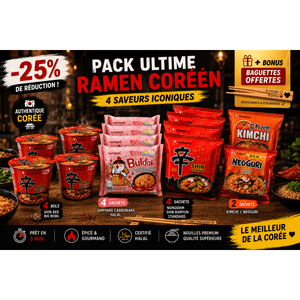 🔥 PACK FAMILLE PIKAO – 14 Repas Coréens Variés (Livraison Offerte) - Pikaonoodles🔥 PACK FAMILLE PIKAO – 14 Repas Coréens Variés (Livraison Offerte)