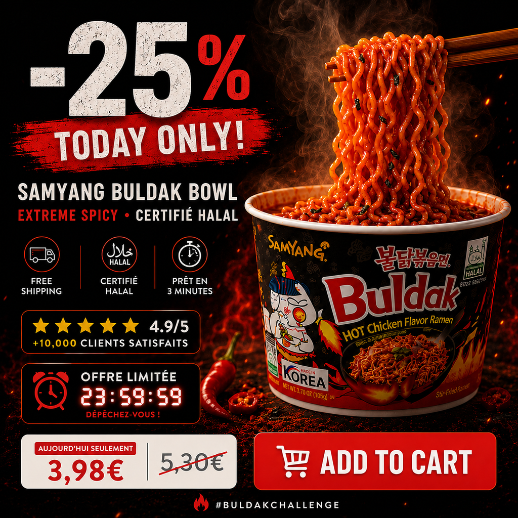 Ramen Samyang Buldak 🔥 Extreme Spicy – Certifié Halal ✅